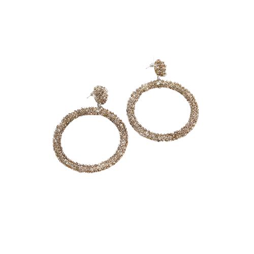 Champagne Statement Beaded Drop Earring
