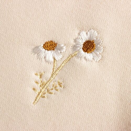 2T Girl’s Beige Polyester Embroidered Flower Sweater And Pants Set