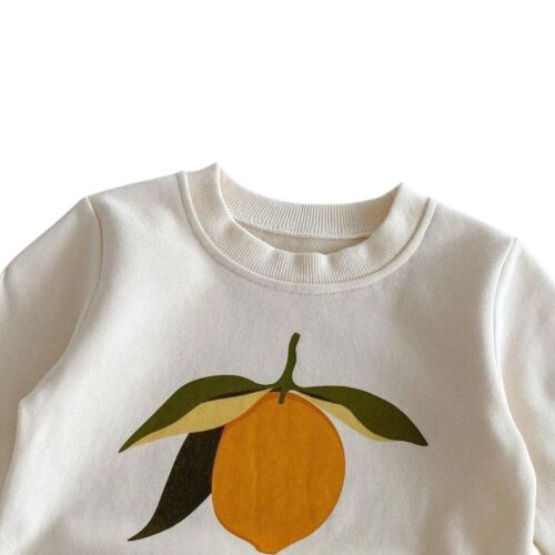 3T Boy/Girl Cream Cotton Lemon Sweater And Pants Set
