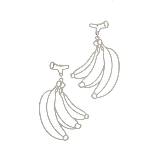 Silver Fashion Banana Drop Earring