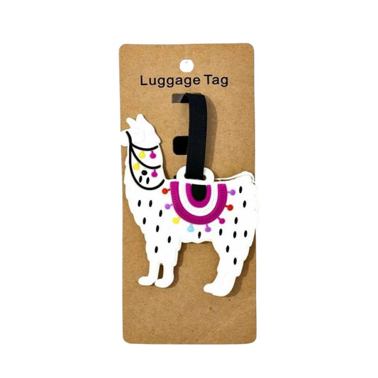 White Llama Travel Bag Luggage Tag