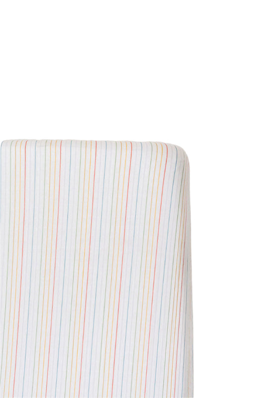 Rainbow Stripe Crib Sheet