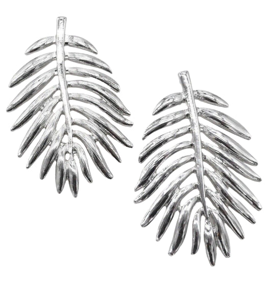 Silver Leaf Drop Earring