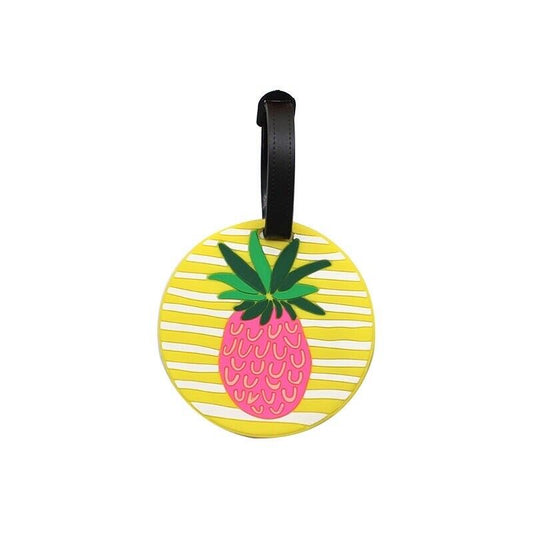 Round Pink Pineapple travel/bag/luggage Tag/accessories