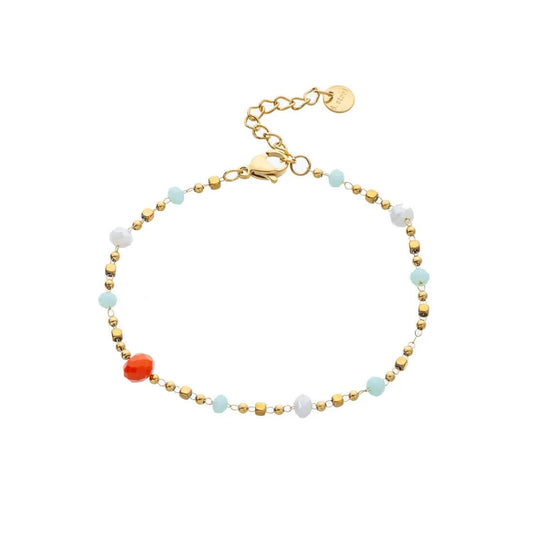 Multicolored Handmade Stainless Steel Beaded Bracelet