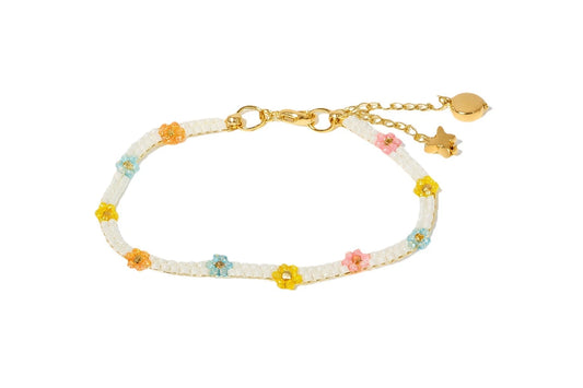 Multicolored Handmade Floral Beaded Bracelet