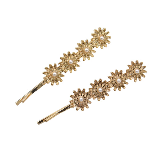 Pearls With Rhinestones Hair clip Set/ Bobby Pins