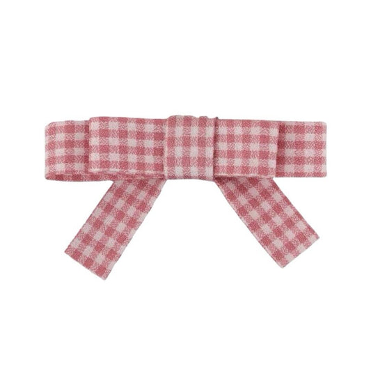 Plaid Pink And White Hair Clip Set Of 2