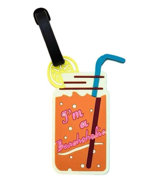 Orange Drink Beachaholic Bag Luggage Tag