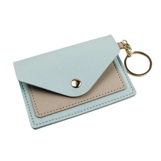 Shimmer Light Blue Card Holder /Wallet/Keychain