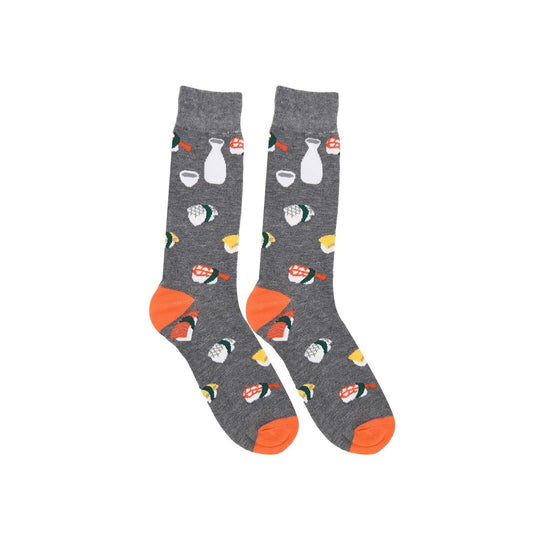 Grey Orange Sashimi Over The Calf Socks