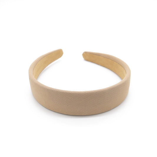 Beige Solid Lightly Textured Headband