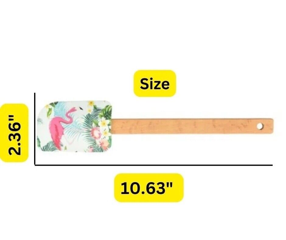 White Flamingo Wooden Handle Silicone Scrapper/Baking Tools Stirring Spatula