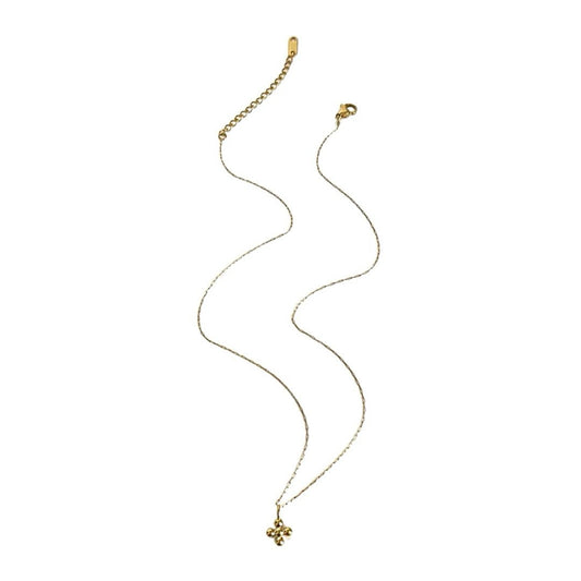 Gold Plated Stainless Steel Mini Cross Pendant Chain Necklace