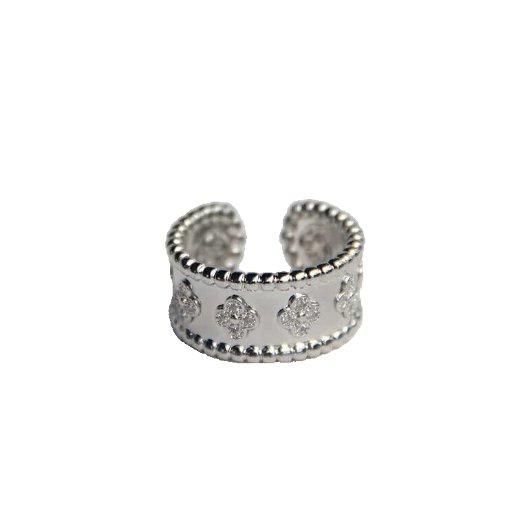 Silver Plated Copper Embedded Resizable Ring0