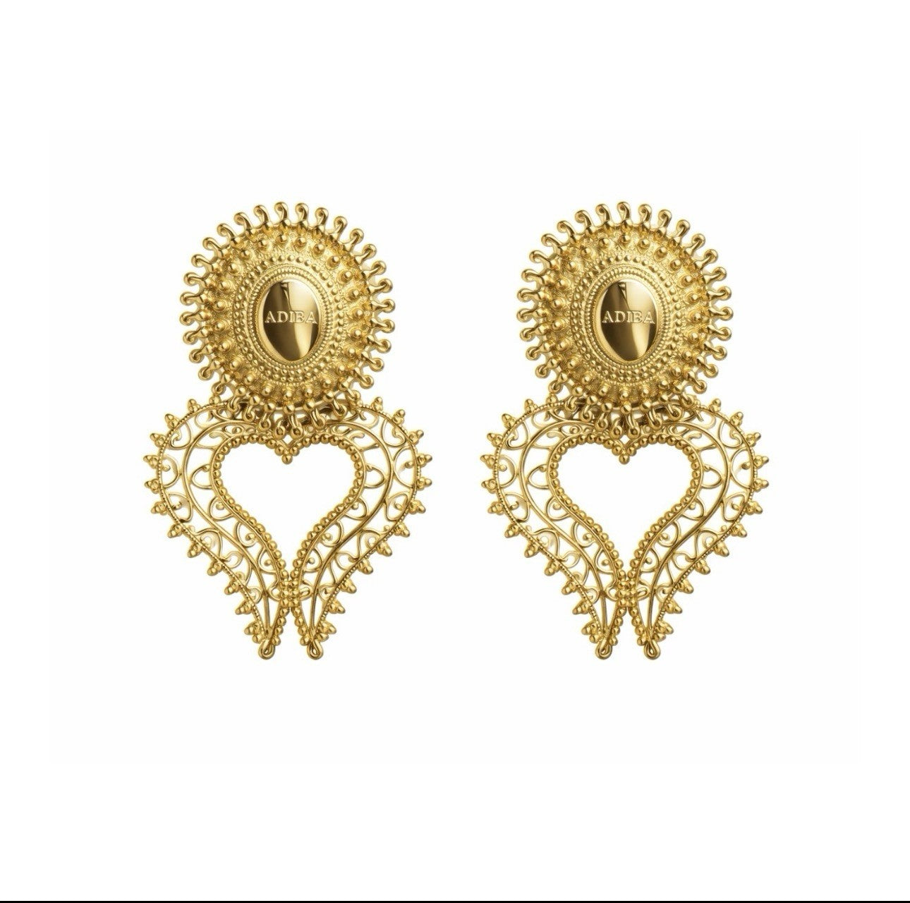 ADIBA Lamprocapnos 18k Gold Plated Heart Earring - Pre Order0