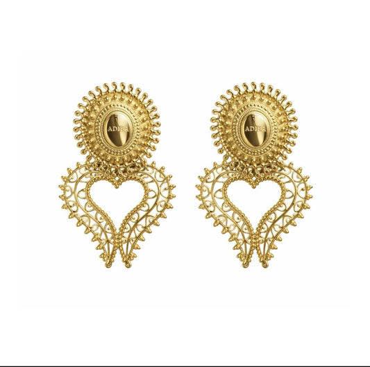 ADIBA Lamprocapnos 18k Gold Plated Heart Earring - Pre Order0