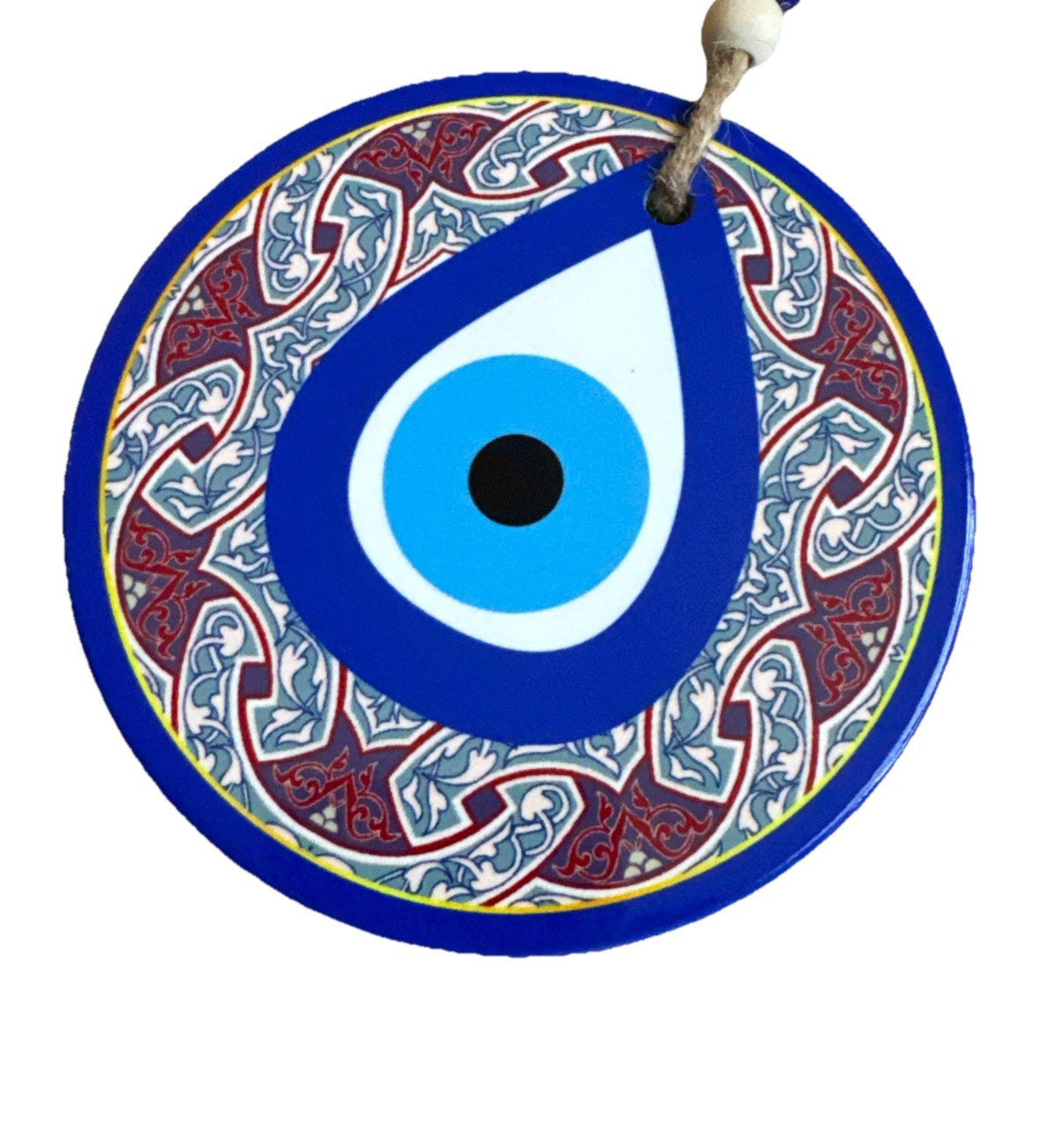 Blue Ceramic Evil Eye With Wall Hanging Decor Ornament1