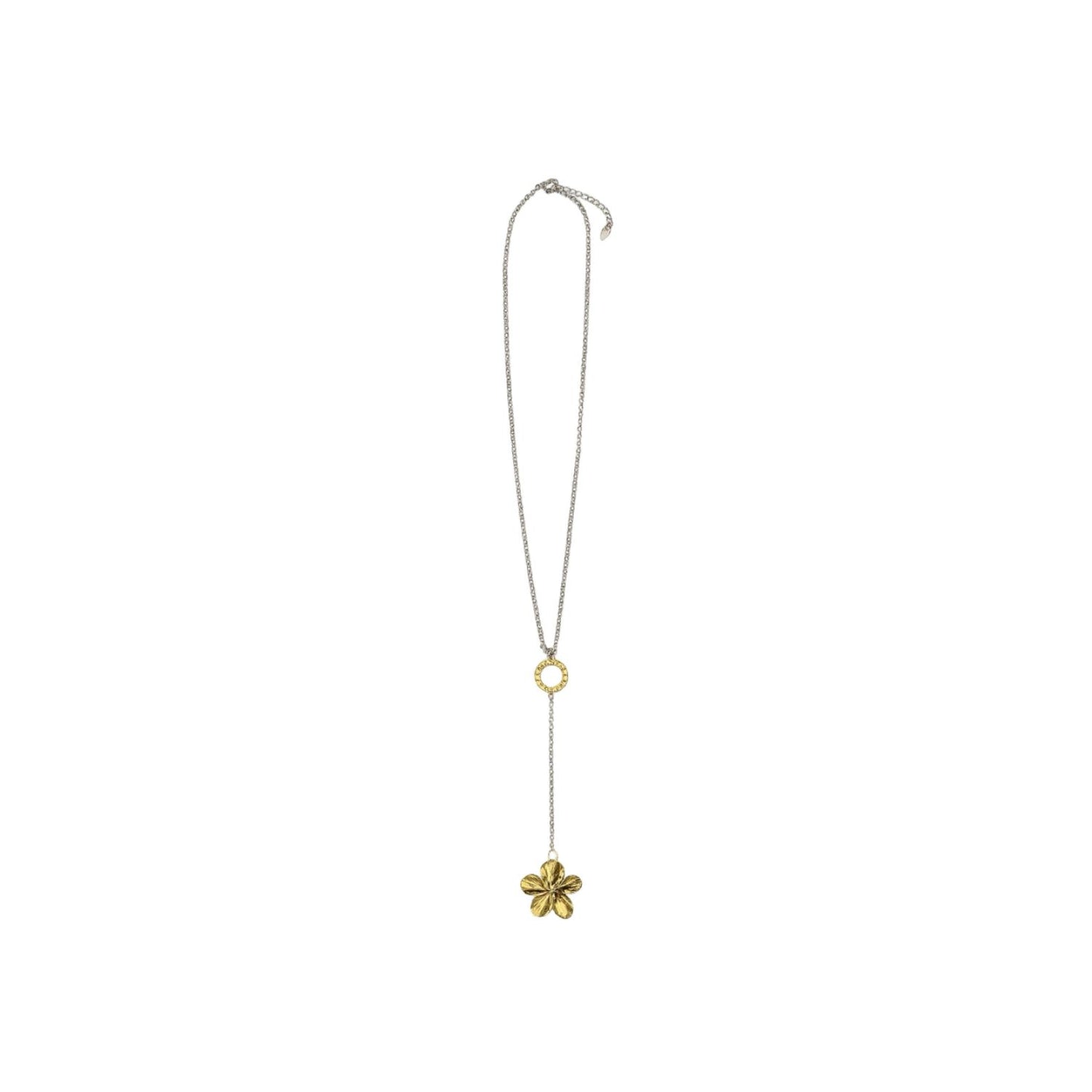 Gold Plated Stainless Steel Flower Pendant Necklace