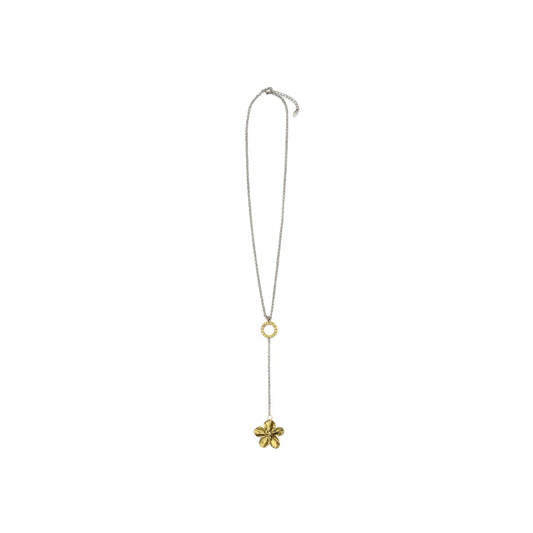 Gold Plated Stainless Steel Flower Pendant Necklace