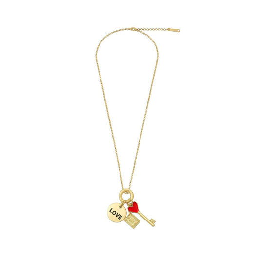 Gold Plated Stainless Steel Shells Love Charms Necklace