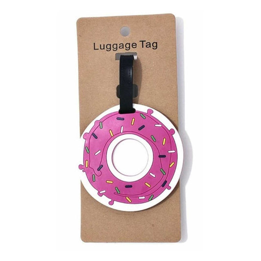 Pink/white Donut Travel Bag Luggage Tag