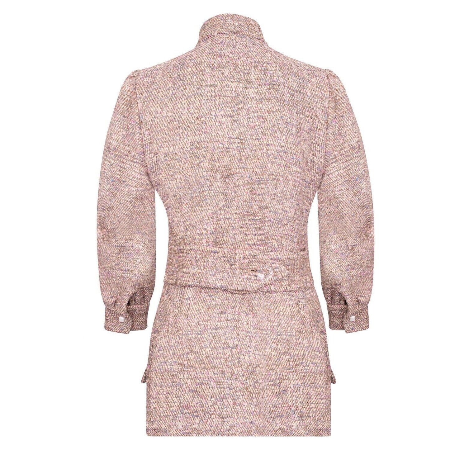 ADIBA Designer Neutral Beige Colour Celina Tweed Coat Dress size S