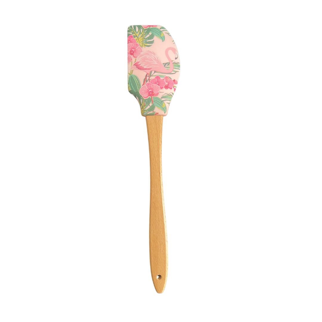 Pink Flamingo Wooden Handle Silicone Scrapper/Baking Tools  Stirring Spatula
