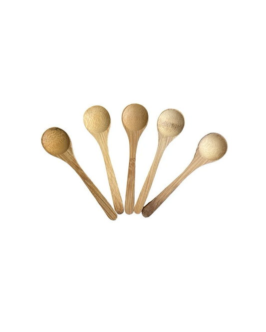 5 Pcs Handmade Small Wooden Spoon Honey Teaspoon Seasoning Coffee Tea Sugar