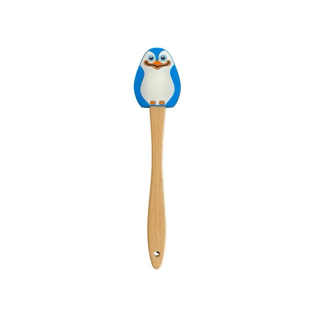 Blue Penguin Wooden Handle Silicone Scrapper/Baking Tools  Stirring Spatula