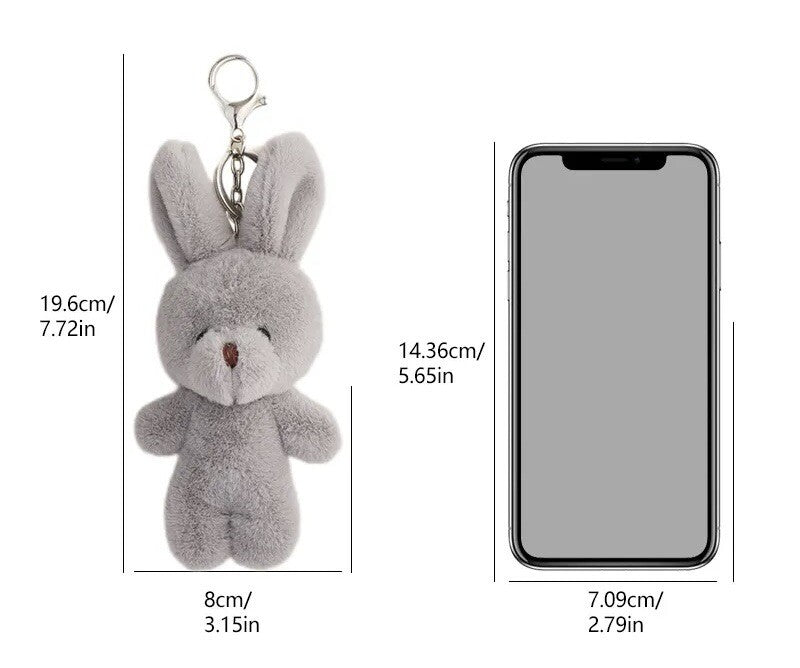 Lavender Bunny Plush Keychain