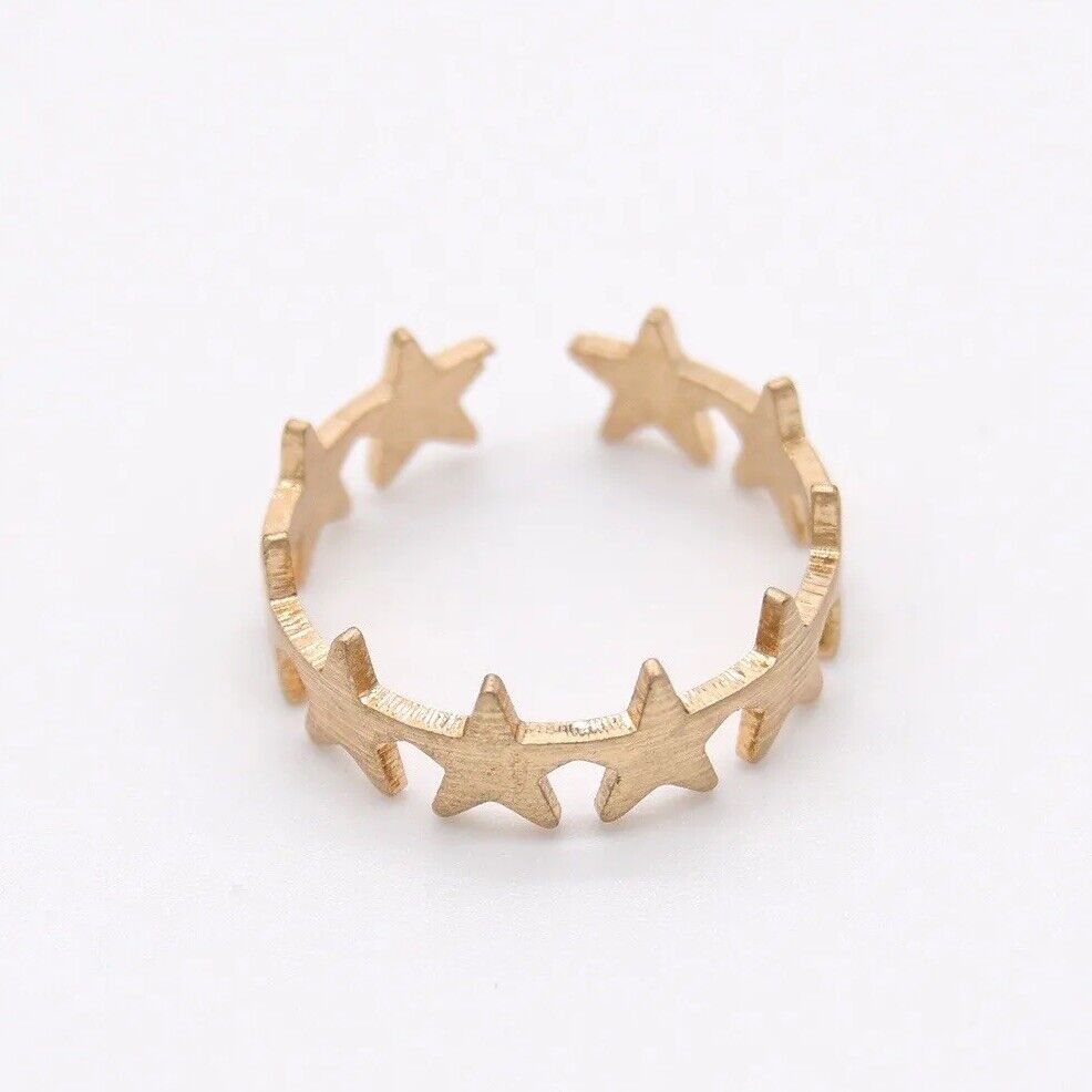 Gold Stars Adjustable Ring