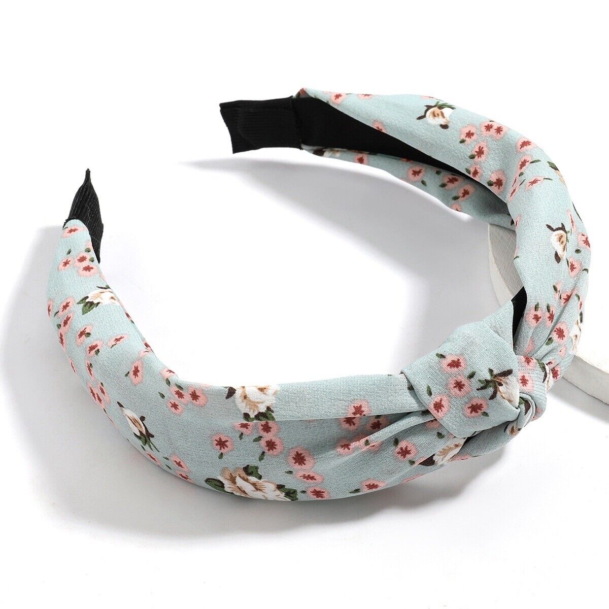 Baby Blue Floral Chiffon Vintage Style Headband