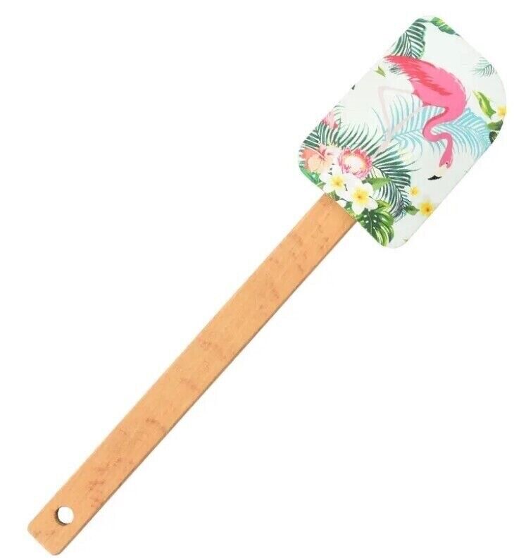 White Flamingo Wooden Handle Silicone Scrapper/Baking Tools  Stirring Spatula