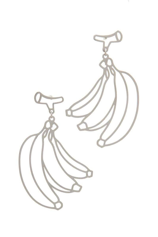 Silver Fashion Banana Drop Earring