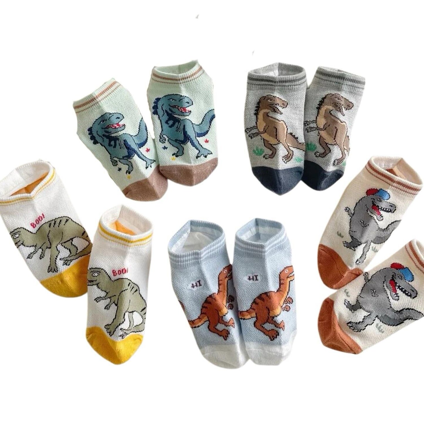 Boy’s Toddler Comfortable And Soft Dinosaurs Breathable Ankle Socks